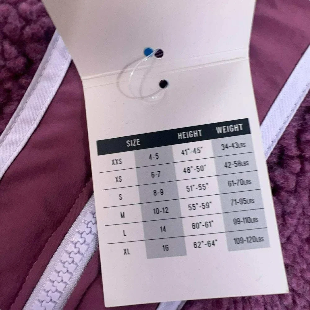 DSG Girls Purple Fuzzy Fleece Full Zip Jacket L (14) NWT WINTER GEAR‎ COAT